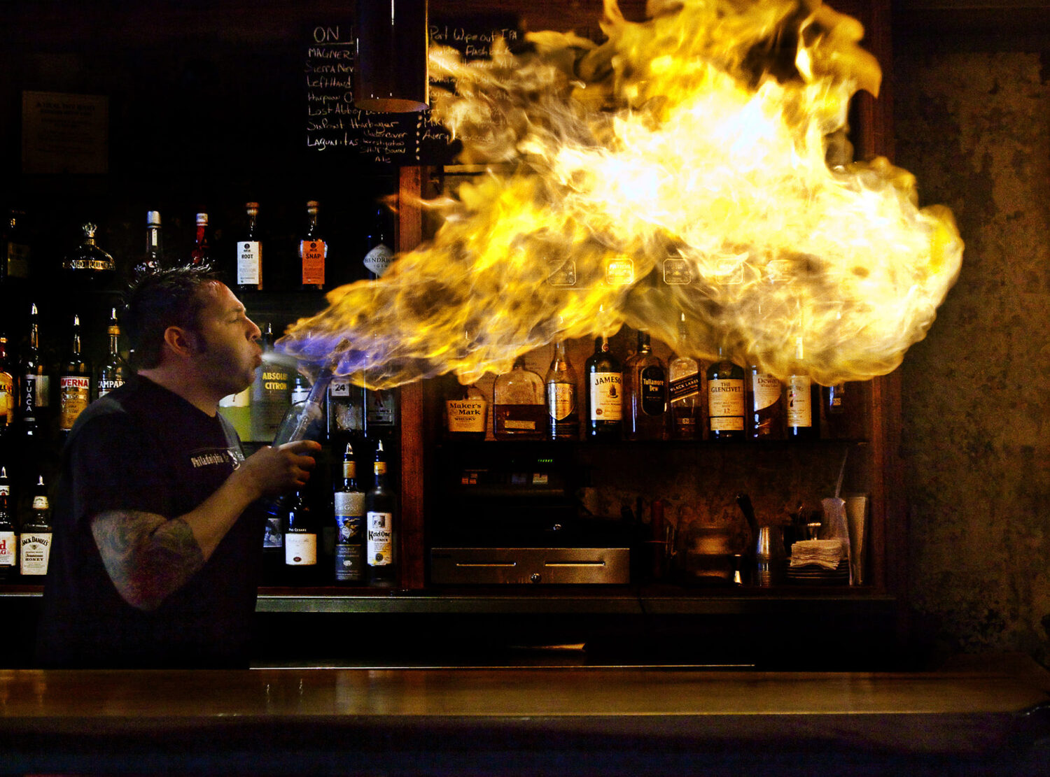 MWT fire breathing bartender